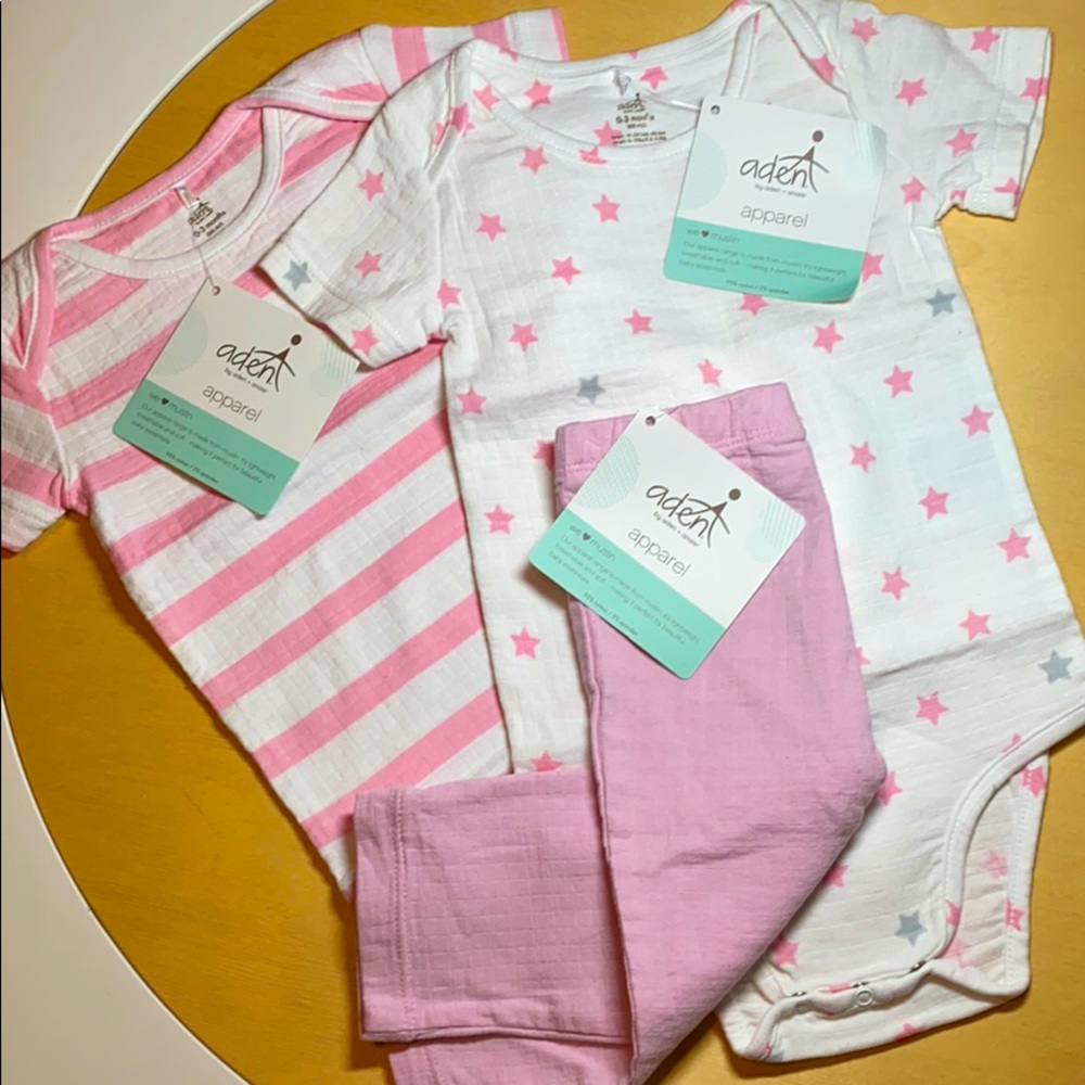 Aden by Aden + Anais muslin star stripes pants
